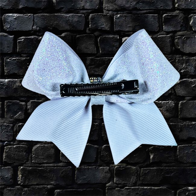 Pin Me "Glitter" - Design "MCC" Schleife weiß